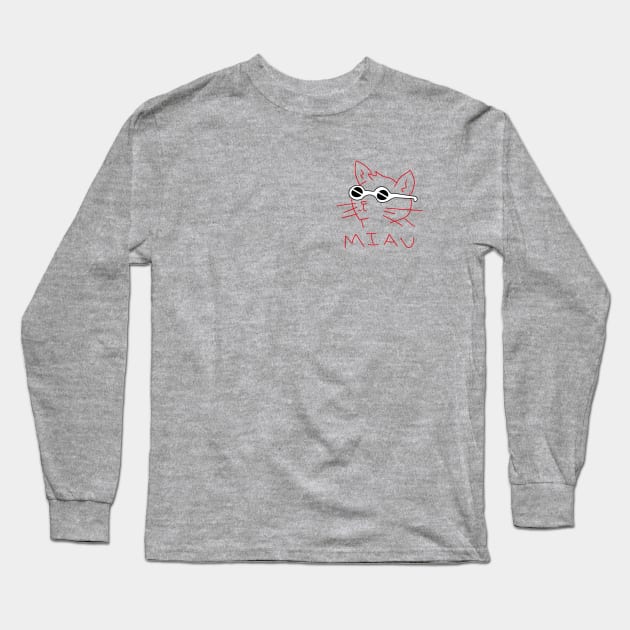 MIAU CAT Long Sleeve T-Shirt by michudesigns